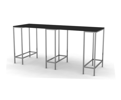 Steh / Hochtisch "New York Steel" 240x80x110 schwarze Platte